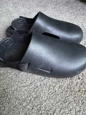 Nike Black Slip-On Clog with Subtle Swoosh
